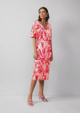 s.Oliver juhlamekko - punainen - kuvioitu - naisten vaatteet - IHANA Store