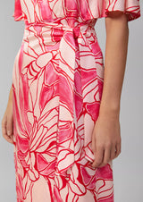 s.Oliver juhlamekko - punainen - kuvioitu - naisten vaatteet - IHANA Store