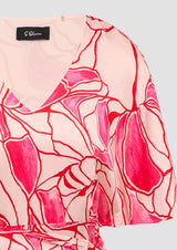 s.Oliver juhlamekko - punainen - kuvioitu - naisten vaatteet - IHANA Store