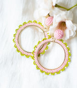 Amanda B korvakorut - roosa - naisten korut - IHANA Store - naisten pukeutuminen