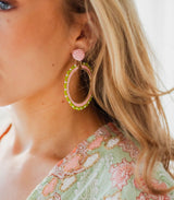 Amanda B korvakorut - roosa - naisten korut - IHANA Store - naisten pukeutuminen