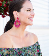 Amanda B. Diamond korvakorut - fuksia - naisten korut - statement-korut - IHANA Store - naisten pukeutuminen - kotimainen verkkokauppa