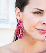 Amanda B. Diamond korvakorut - fuksia - naisten korut - statement-korut - IHANA Store - naisten pukeutuminen - kotimainen verkkokauppa