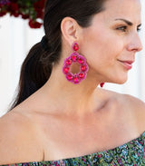 Amanda B. Diamond korvakorut - fuksia - naisten korut - statement-korut - IHANA Store - naisten pukeutuminen - kotimainen verkkokauppa