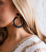 Amanda B. Midnight Sparkle korvakorut - musta - naisten korut - lifestyle - IHANA Store - naisten pukeutuminen
