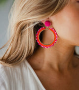 Amanda B korvakorut - pinkki - naisten korut - IHANA Store - naisten pukeutuminen