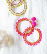 Amanda B korvakorut - pinkki - naisten korut - IHANA Store - naisten pukeutuminen