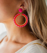 Amanda B korvakorut - pinkki - naisten korut - IHANA Store - naisten pukeutuminen