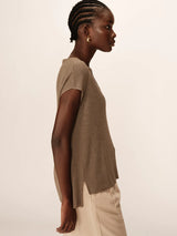 Grace & Mila Pacino toppi - ruskea kimalle - naisten muoti - yläosat - lifestylemyymälä - IHANA Store