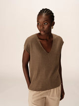 Grace & Mila Pacino toppi - ruskea kimalle - naisten muoti - yläosat - lifestylemyymälä - IHANA Store