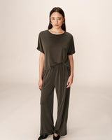 Grace & Mila Parma t-paita - khaki - t-paidat - naisten muoti - naisten t-paita - pukeutuminen - lifestylemyymälä - verkkokauppa - IHANA Store