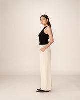 Grace & Mila Picasso housut - kitti - beige - leveälahkeiset housut - naisten vaatteet - muoti - pukeutuminen - lifestyle - IHANA Store - kotimainen verkkokauppa