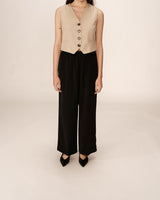 Grace&Mila Picasso housut - musta - leveälahkeiset housut - naisten vaatteet - alaosat - IHANA Store - muoti - lifestyle