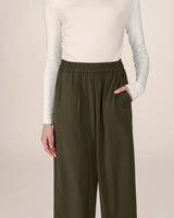 Grace&Mila Picasso housut - vihreä - leveälahkeiset housut - naisten vaatteet - alaosat - IHANA Store - muoti - lifestyle