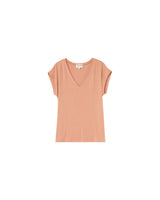 Grace & Mila Prosper t-paita - persikka - naisten t-paidat - v-aukko - naisten muoti - verkkokauppa - kivijalkamyymälä - IHANA Store