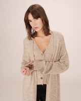 Grace & Mila Santiago neuletakki - beige - pitkät neuletakit - naisten muoti - lifestyle - IHANA Store