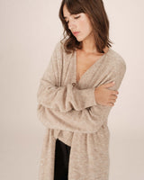 Grace & Mila Santiago neuletakki - beige - pitkät neuletakit - naisten muoti - lifestyle - IHANA Store