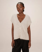 Grace & Mila Savant neuletakki - greige - neuletakit - lyhythihaiset neuletakit - neuleliivit - alpakkasekoite - naisten muoti - lifestyle- IHANA Store