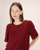 Grace & Mila Shine t-paita - viininpunainen - naisten lyhythihaiset puserot - paidat ja topit - naisten muoti - pukeutuminen - lifestylemyymälä - IHANA Store