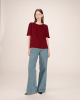 Grace & Mila Shine t-paita - viininpunainen - naisten lyhythihaiset puserot - paidat ja topit - naisten muoti - pukeutuminen - lifestylemyymälä - IHANA Store