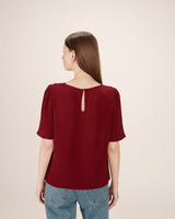 Grace & Mila Shine t-paita - viininpunainen - naisten lyhythihaiset puserot - paidat ja topit - naisten muoti - pukeutuminen - lifestylemyymälä - IHANA Store