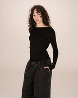 Grace & Mila Sioux pusero - musta - naisten muoti - naisten paidat - pitkähihaiset puserot - lifestylemyymälä - IHANA Store