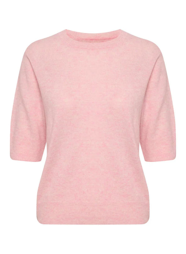 InWear Monika neulepusero - vaaleanpunainen - yläosat - lyhythihainen neule - naisten vaatteet - muoti - IHANA Store - lifestylemyymälä