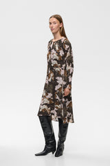 InWear Mason mekko - ruskea - kukkakuvioitu - naisten muoti - lifestyle - IHANA Store - kotimainen verkkokauppa