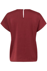 InWear RIndal t-paita - viininpunainen - naisten paidat - lyhythihainen pusero - naisten muoti - lifestylemyymälä - IHANA Store