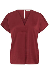 InWear RIndal t-paita - viininpunainen - naisten paidat - lyhythihainen pusero - naisten muoti - lifestylemyymälä - IHANA Store