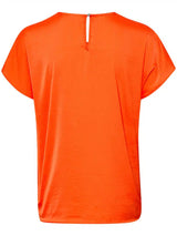 InWear Rindal pusero - oranssi - lyhytihihainen paita - v-aukkoinen - naisten vaatteet - IHANA Store