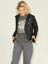 JJXX Calvin nahkatakki - musta - Nahkatakit - Naisten vaatteet - muoti - IHANA Store - lifestylemyymälä