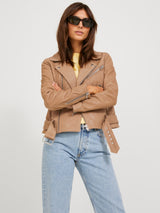 JJXX Holly nahkatakki - ruskea - Nahkatakit - Naisten vaatteet - muoti - IHANA Store - lifestylemyymälä