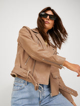 JJXX Holly nahkatakki - ruskea - Nahkatakit - Naisten vaatteet - muoti - IHANA Store - lifestylemyymälä