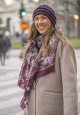 Lasessor Lennie villahuivi - luumu - naisten asusteet ja vaatteet - IHANA Store - lifestylemyymälä