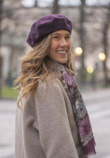 Lasessor Lennie villahuivi - luumu - naisten asusteet ja vaatteet - IHANA Store - lifestylemyymälä