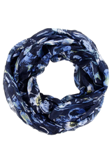 Lasessor Lilian silkkituubihuivi - sininen-kuvioitu - Silkkihuivi - Asusteet - IHANA Store - lifestylemyymälä - verkkokauppa