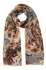 Lasessor Maire huivi - harmaa kuvioitu - naisten asusteet - huivit - kukkakuosinen huivi - IHANA Store - lifestyle