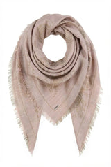 Lasessor Veda huivi - roosa - beige kuvioitu - paisley - neliöhuivi - asusteet - muoti - pukeutuminen - lifestyle - IHANA Store - kotimainen verkkokauppa