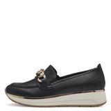 Marco Tozzi loaferit- musta - naisten kävelykengät - korotettu pohja - ketjukoriste - naisten pukeutuminen - kengät - IHANA Store - lifestylemyymälä - kotimainen verkkokauppa