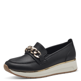 Marco Tozzi loaferit- musta - naisten kävelykengät - korotettu pohja - ketjukoriste - naisten pukeutuminen - kengät - IHANA Store - lifestylemyymälä - kotimainen verkkokauppa