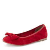 Marco Tozzi ballerinat - punainen - mokkanahkaiset kengät - naisten kengät - IHANA Store - kotimainen verkkokauppa