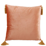 Miljögården tyynynpäällinen - sametti - tasselit - koti - sisustus - persikanoranssi - IHANA Store