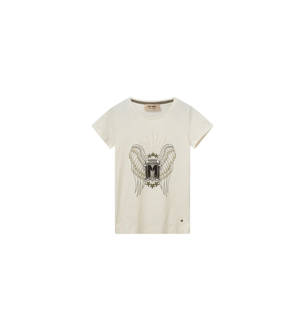 Mos Mosh Selini t-paita - luonnonvalkoinen - printti t-paita - naisten vaatteet - muoti - IHANA Store - lifestyle - verkkokauppa
