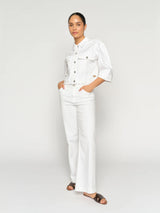 Mos Mosh Dara Deluxe farkut - valkoinen - levälahkeinen farkku - naisten vaatteet - muoti - lifestyle - IHANA Store - kotimainen verkkokauppa