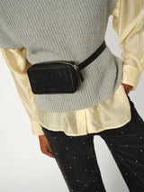 Mos Mosh Elin vyölaukku - musta -nahkalaukku - vyötörälaukku - naisten laukut - lifestylemyymälä - IHANA Store