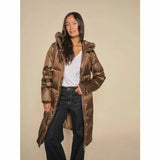 Mos Mosh Nova Metallic untuvatakki - ruskea - takit - muoti - naisten pukeutuminen - lifestyle - IHANA Store