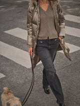 Mos Mosh Nova Metallic untuvatakki - ruskea kiilto - takit - muoti - naisten pukeutuminen - lifestyle - IHANA Store