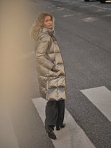 Mos Mosh Nova Metallic untuvatakki - ruskea kiilto - takit - muoti - naisten pukeutuminen - lifestyle - IHANA Store