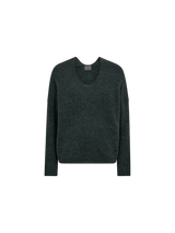 Mos Mosh Thora neule - petrooli - vihreä - v-aukkoinen neule - naisten vaatteet - muoti - villaneule - lifestylemyymälä - IHANA Store